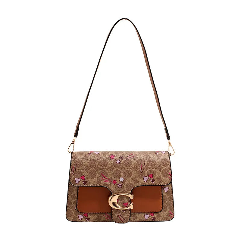 Crossbody Handbag SmallSquare Bag with Unique Sewing Line Printing Cover Type Versatile As Crossbody, Single Shoulder FREE Shipping