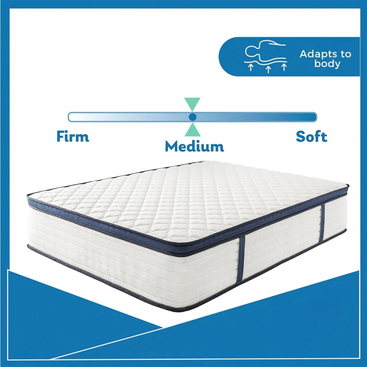 Queen Size Mattress Gel Memory Foam Hybrid Mattress , Pressure Relief, Medium Firm Comfort, Motion Isolation, Mattress in a box FREE SHIPPING