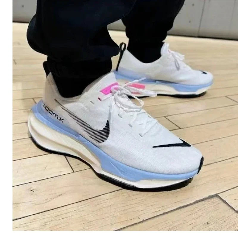 Nike ZoomX Invincible Run 3 White Light Blue Non-slip Cushioning Shock-absorbing Lightweight Men Women Casual Running Shoes FREE Shipping