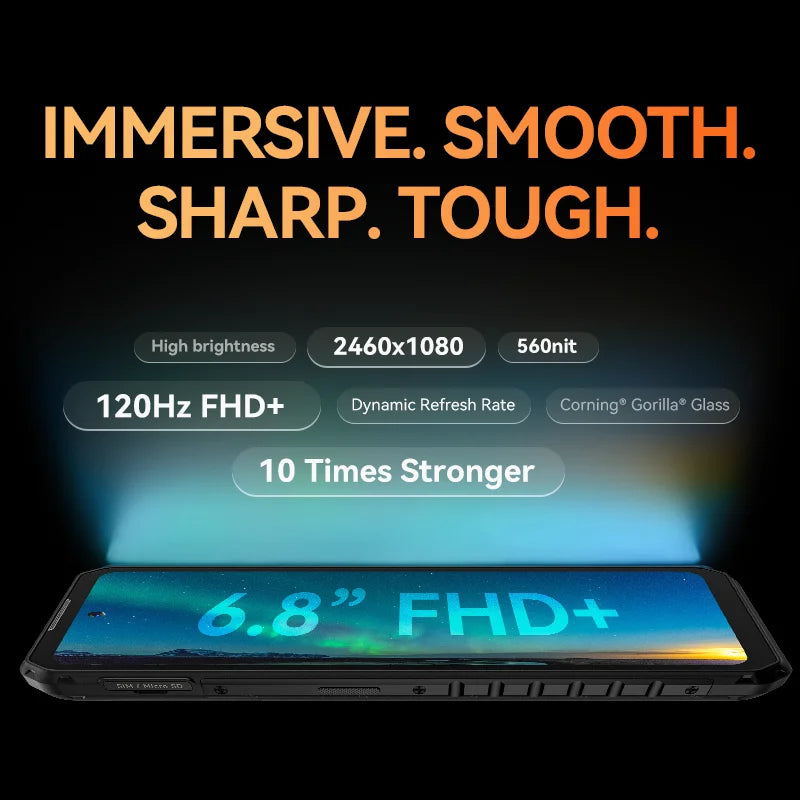IIIF150 B2 Pro Rugged Smartphone Android Cell Phone G99 120Hz 6.8'' Screen 24GB RAM 256GB ROM 108MP Camera 10000mAh 30W Charge FREE Shipping
