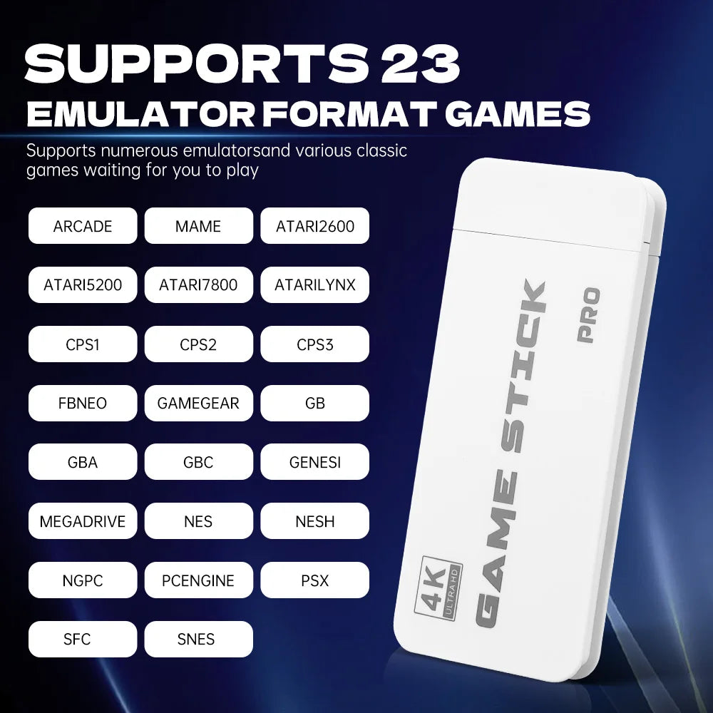 M15 Game Stick 4K Mini Retro Video Game Console Built-in 20000 Games Wireless Gamepads Video Game Controller Support 2 Player FREE Shipping