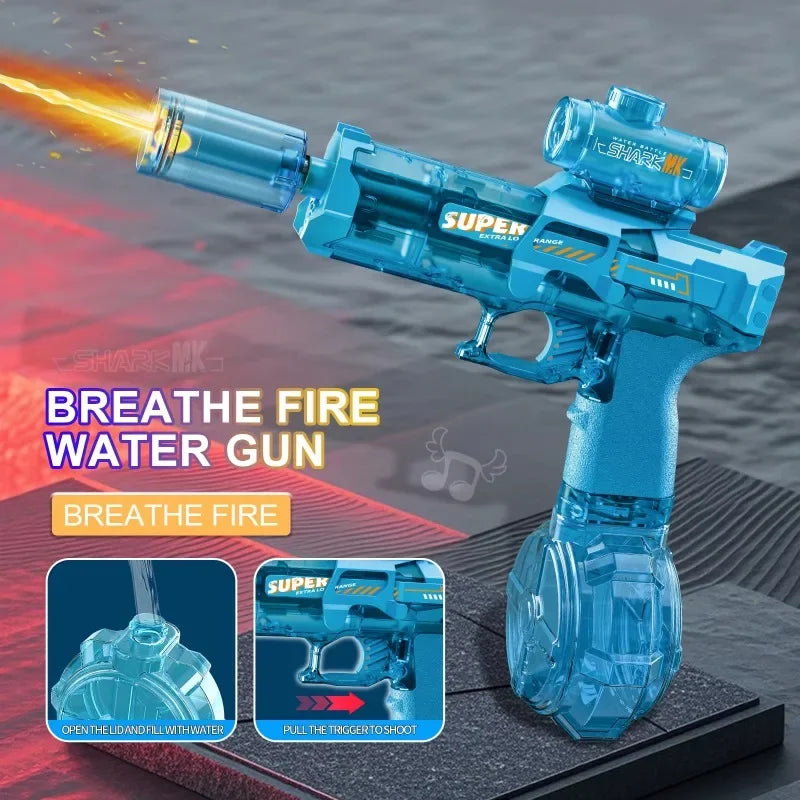 Led Light Emitting Electric Water Gun Toys Children Automatic Sensor Lights Water Pistol Summer Outdoor Beach Pool Toy for Kids FREE Shipping