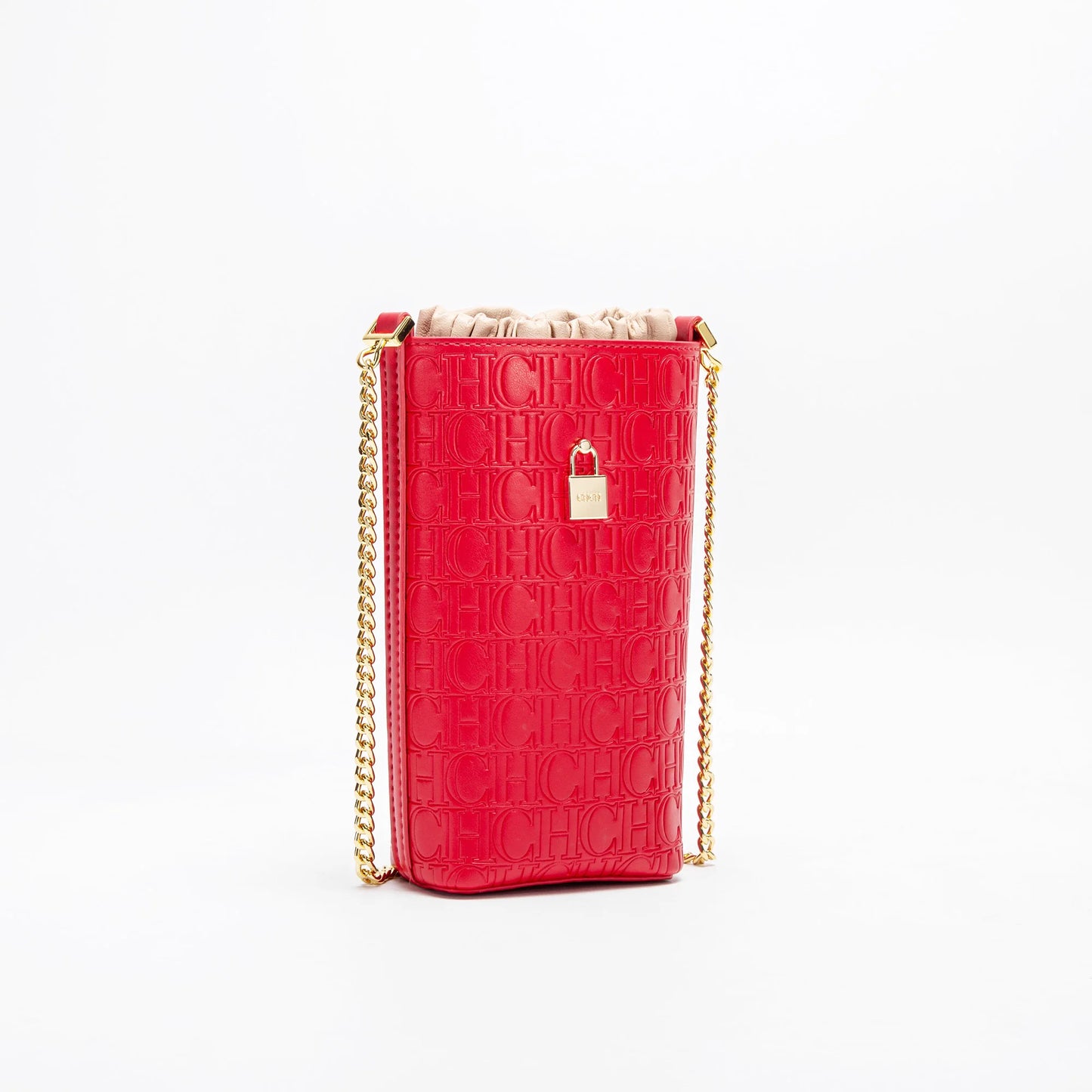 CHCH Phone Bag 2024 New Embossed Crossbody Bag High Quality Metal Chain Bag