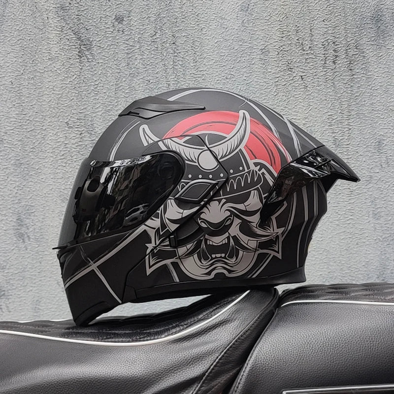 Motorcycle helmets Double Visors Modular Flip Up helmet DOT approved Full face casque moto racing Motocross helmet DOT