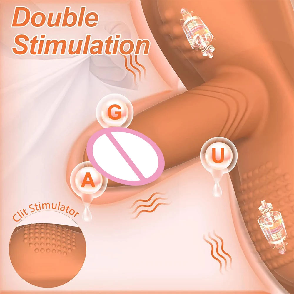 Mat Style Penetration Dildo Double Stimulation Vibrator Clitoris G-spot Anal Massage Masturbator Adult Female Sex Toys FREE Shipping