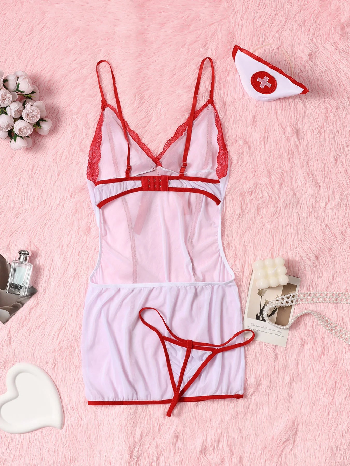 Sexy Lingerie Set Erotic Underwear Set Transparent Porno Lace Sexy Bra And Panty Garter Set Costumes Sexy Hot Erotic Nurse Set Free Shipping