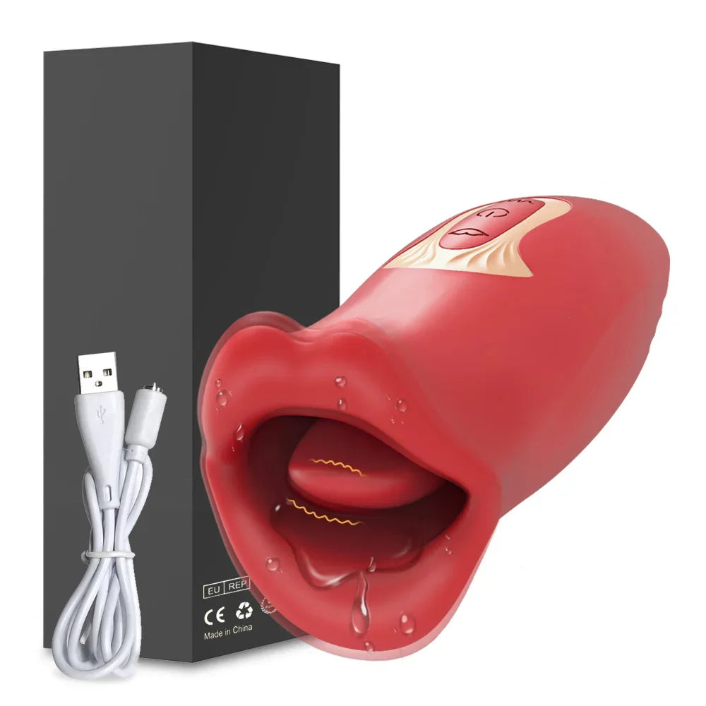 Mouth Sucking Licking Vibrator for Women Oral Nipple Clitoris Vibration Flirting Stimulation Adult Female Sex Toys Masturbation FREE Shipping