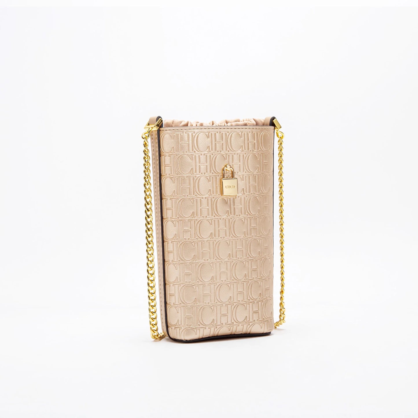 CHCH Phone Bag 2024 New Embossed Crossbody Bag High Quality Metal Chain Bag