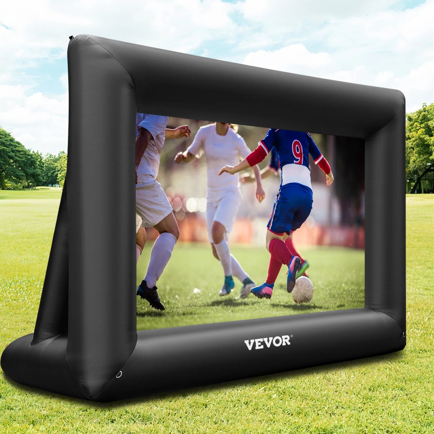 VEVOR Inflatable Movie Screen 14/16 FT Inflatable Projector Screen for Outside w/ Blower for Outdoor Party Backyard Movie Night