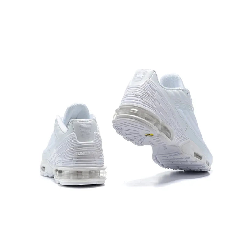 Nike Air Max Plus TN 3 Triple White Classics Lightweight Air Cushion Wear-Resistant Men Running Shoes White Walking Sneakers FREE Shipping