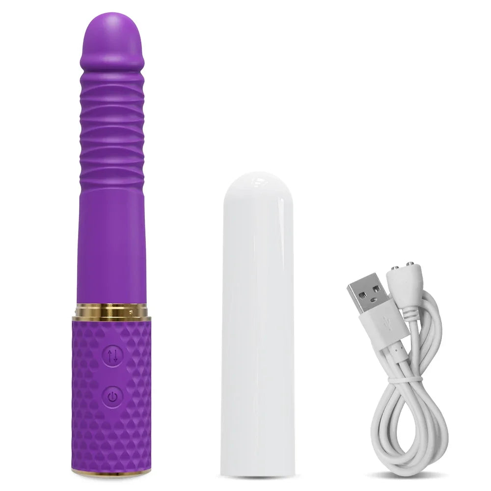 Automatic Thrusting Dildo Vibrator G Spot Clitoris Stimulation Anal Vaginal Massage Vibrating Sex Toy for Women Adult Goods FREE Shipping