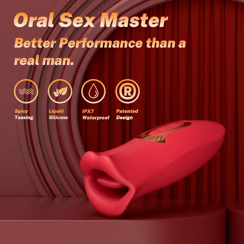 Mouth Sucking Licking Vibrator for Women Oral Nipple Clitoris Vibration Flirting Stimulation Adult Female Sex Toys Masturbation FREE Shipping