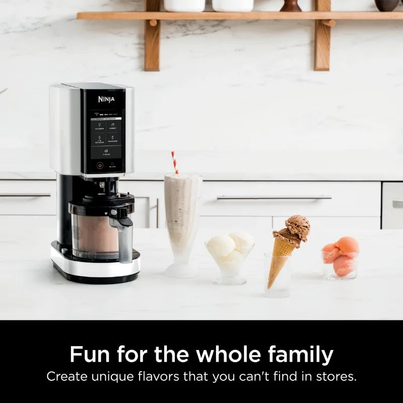 Ninja CREAMi Ice Cream Maker, White, 5 One-Touch Programs, 2 16oz Pints with Storage Lids FREE Shipping