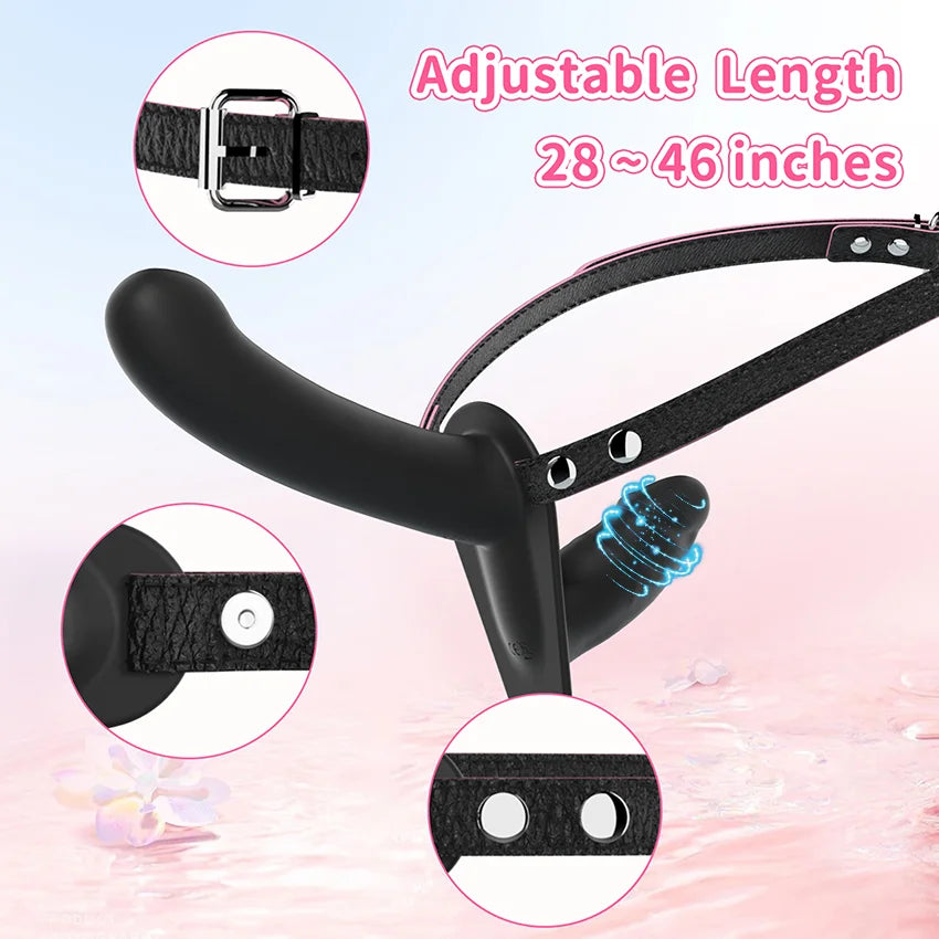 Wearable Double Vibrators Penetration G-Spot Strap On Dildo Panties for Lesbian Vagina Massager Couples Sex Toys Adult Products Free Shipping