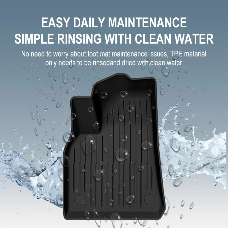 Car Floor Mats for Tesla Model 3 Y 2019-2024 Car Four Seasons Waterproof Non-slip Floor Mat NEW TPE Special Car Accessories