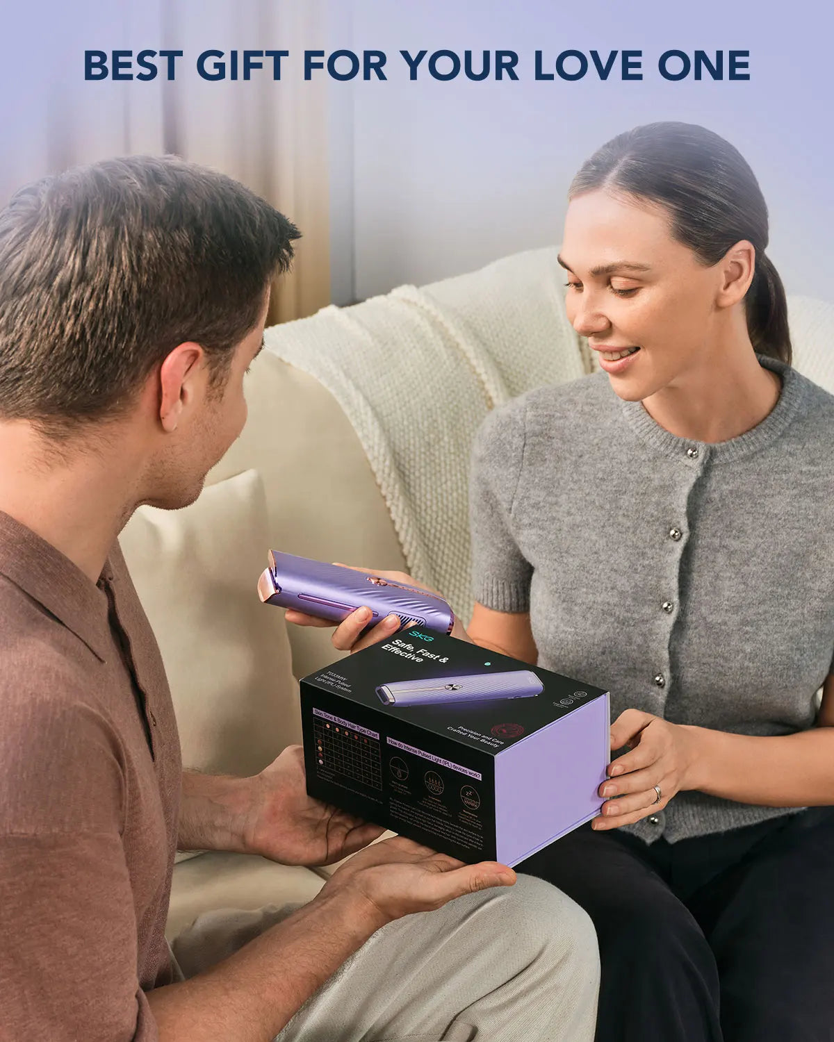 SKG Laser Hair Removal Device for Women/Men 25 Minutes Rapid Painless IPL Hair Removal with Infinite Flash Dual-Pulse Technology