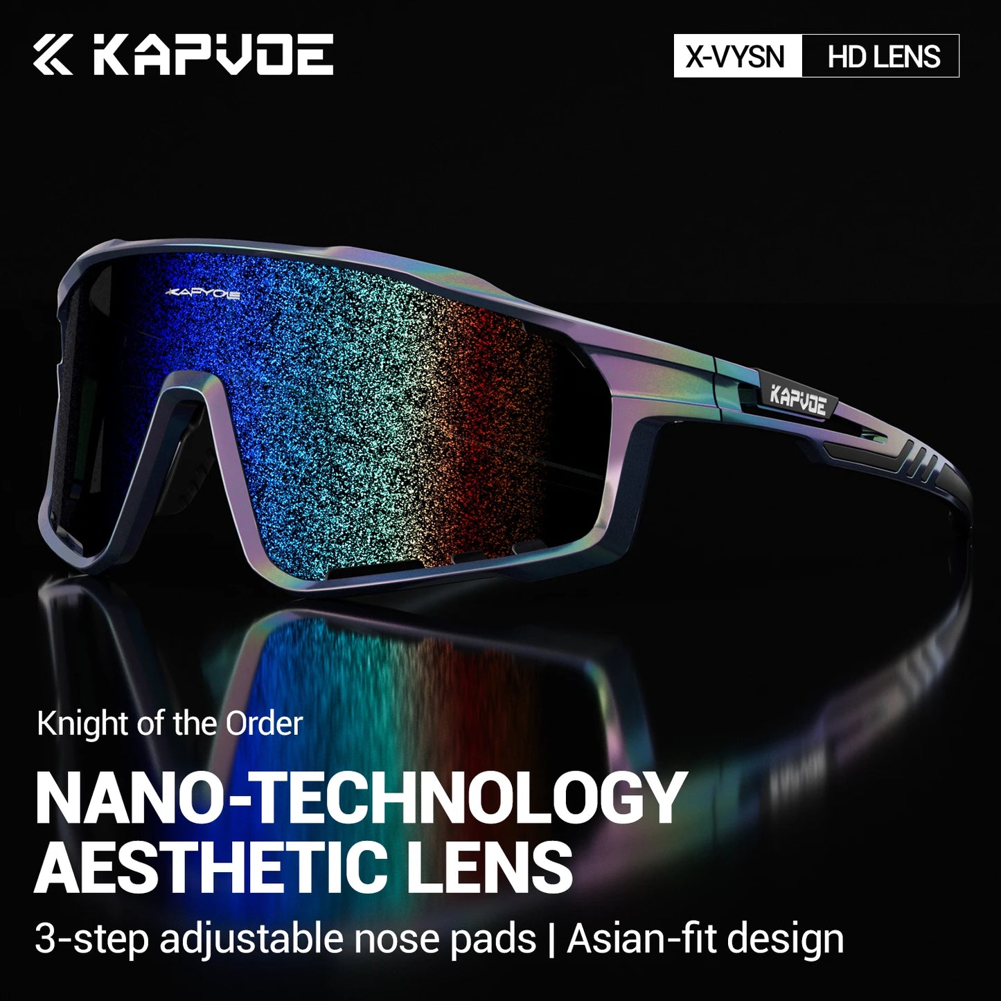 Kapvoe Fashion Cycling Glasses Sports Sunglasses Bicycle Men Women Bike Goggles Sports Eyewear Running Hiking Driving 2025 New FREE Shipping