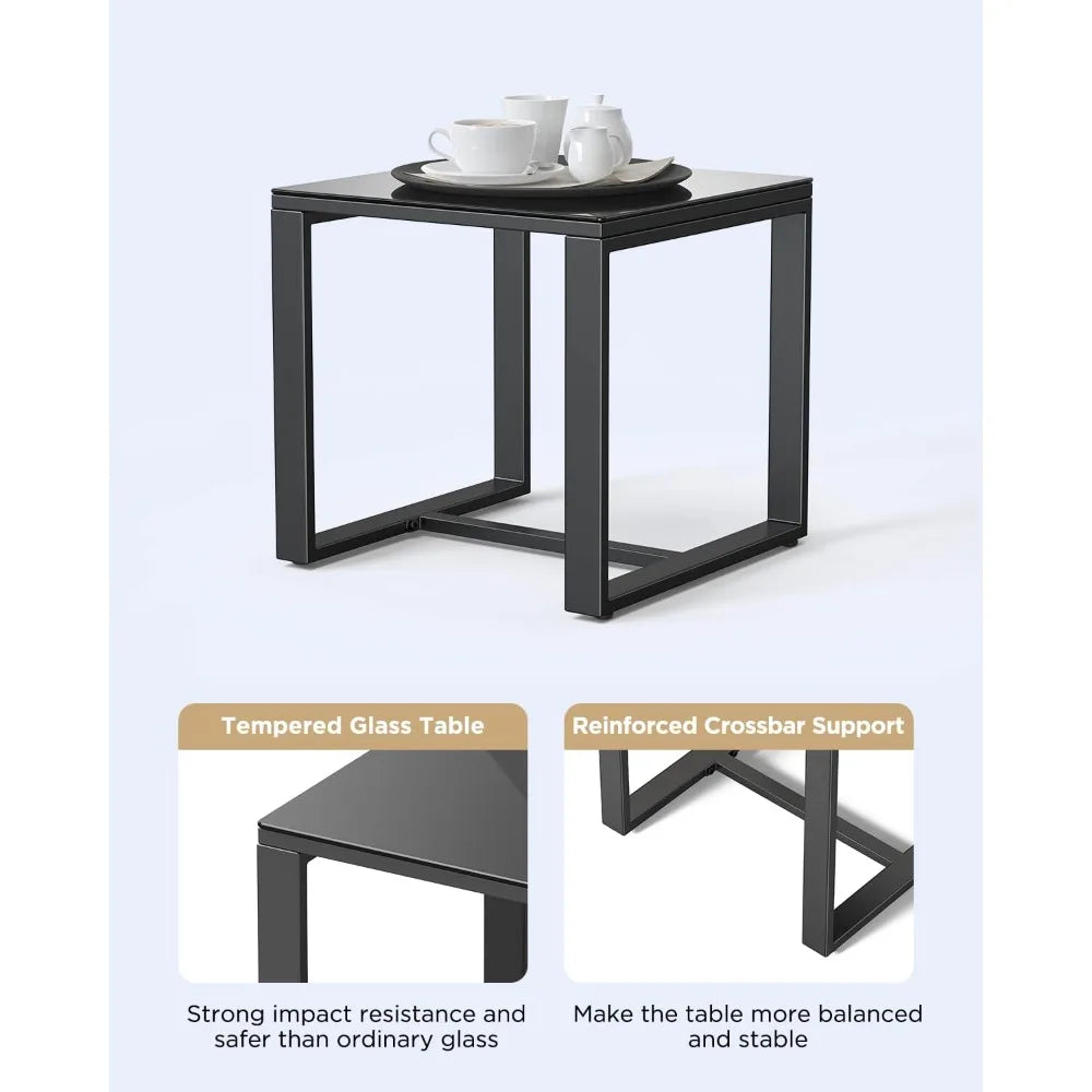 3 Pieces Patio Furniture Set Rocking Bistro Set Outdoor Rattan Conversation with Coffee Table for Garden Balcony Backyard FREE SHIPPING