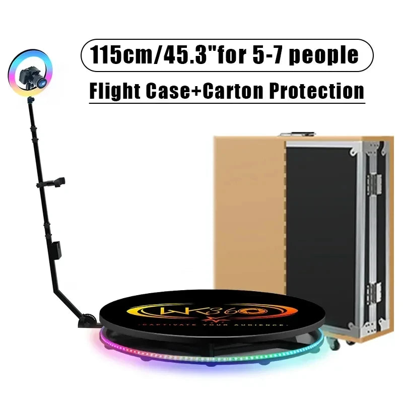 360 Photo Booth Machine for Parties with Extra Battery,Logo Customization,Software APP Remote Automatic 360 Spin Camera Booth FREE Shipping