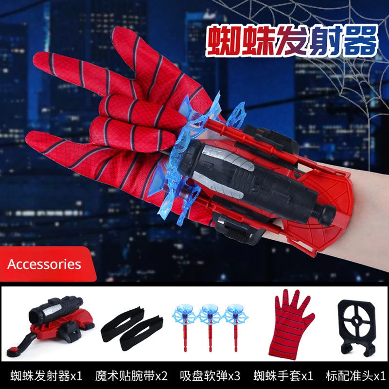 Disney SpiderMan Hero Launcher Rotating Spider-Man Launcher Soft Bullet Gun Suction Cup Ejection Toy Children's Birthday Gift FREE Shipping