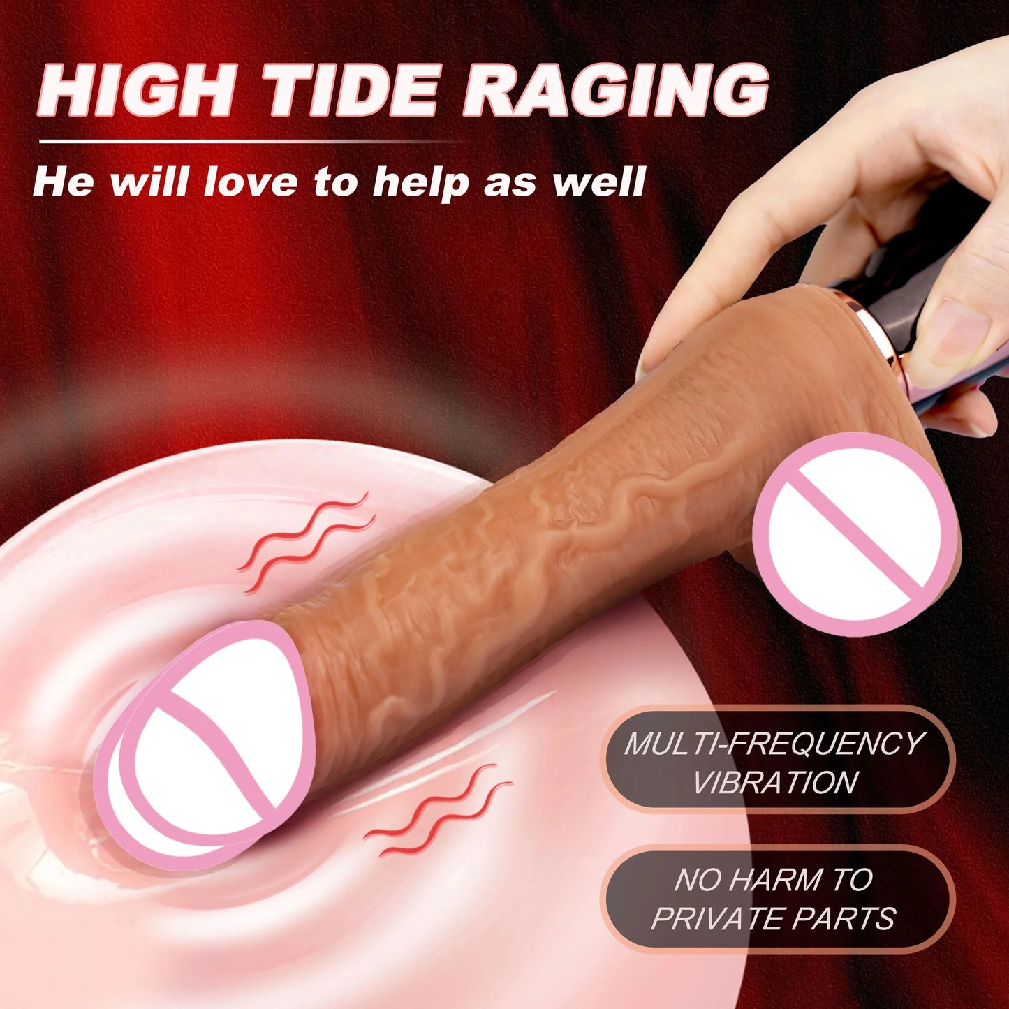 Heated Retractable Dildo Vibrator Realistic Big Penis Female Massager Vaginal Stimulator G-spot Masturbator Sex Toys for Women FREE Shipping