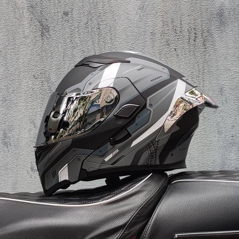Motorcycle helmets Double Visors Modular Flip Up helmet DOT approved Full face casque moto racing Motocross helmet DOT