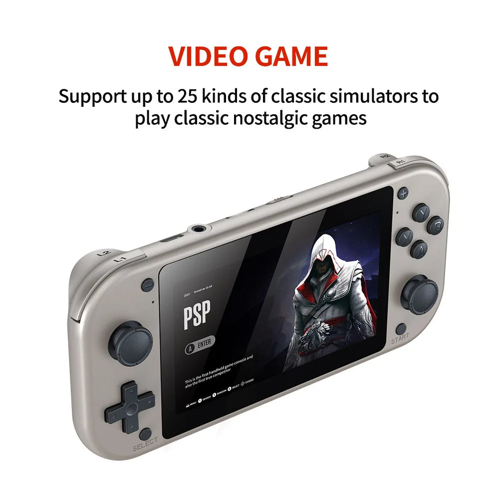 Trimui Smart Pro Handheld Game Console 4.96''IPS Screen Linux System Joystick RGB Lighting Smartpro Retro Video Game Player Gift
