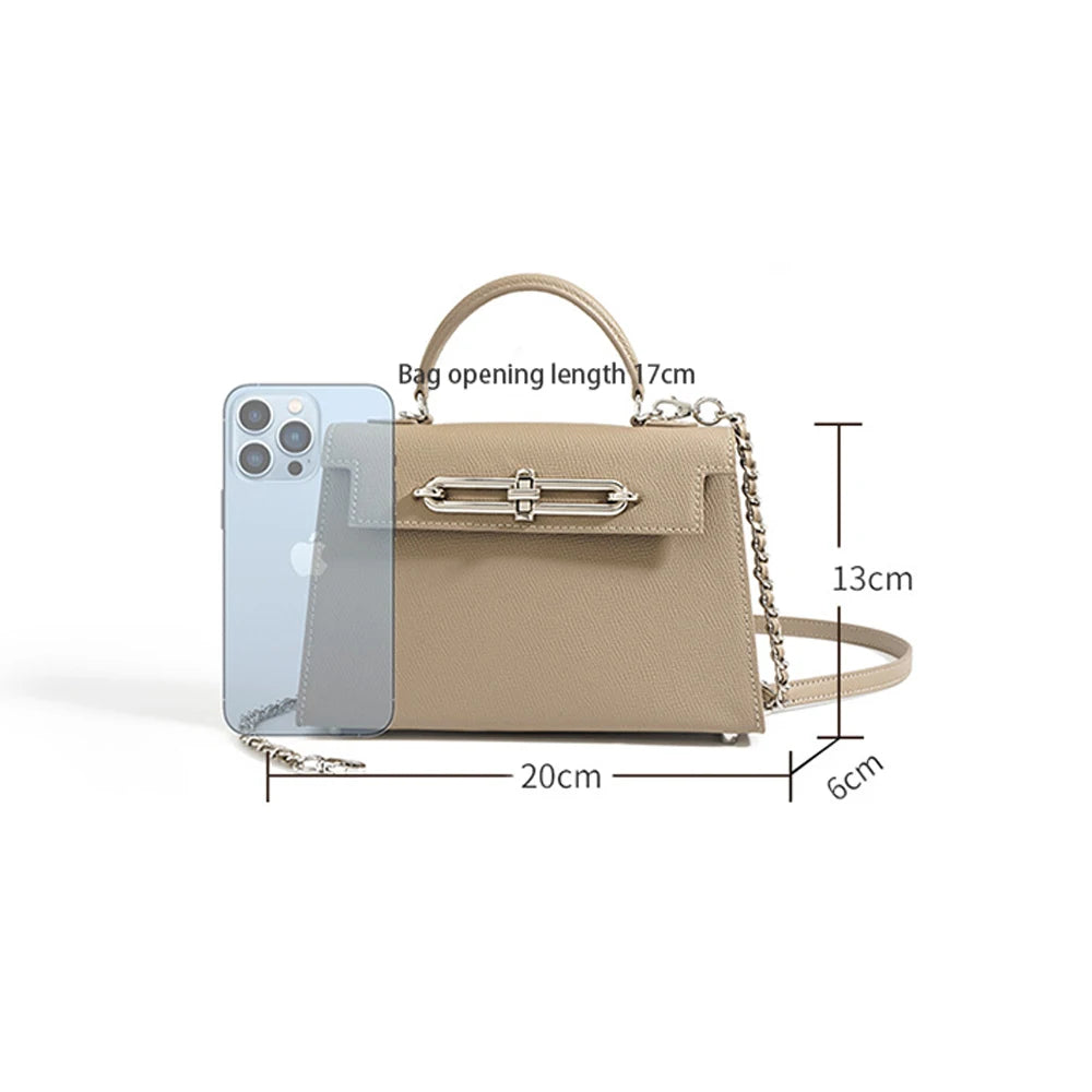 Louis Levane Split Leather Luxury Designer Mini Handbags With Top Handle Small Size Classic Purse And Handbag