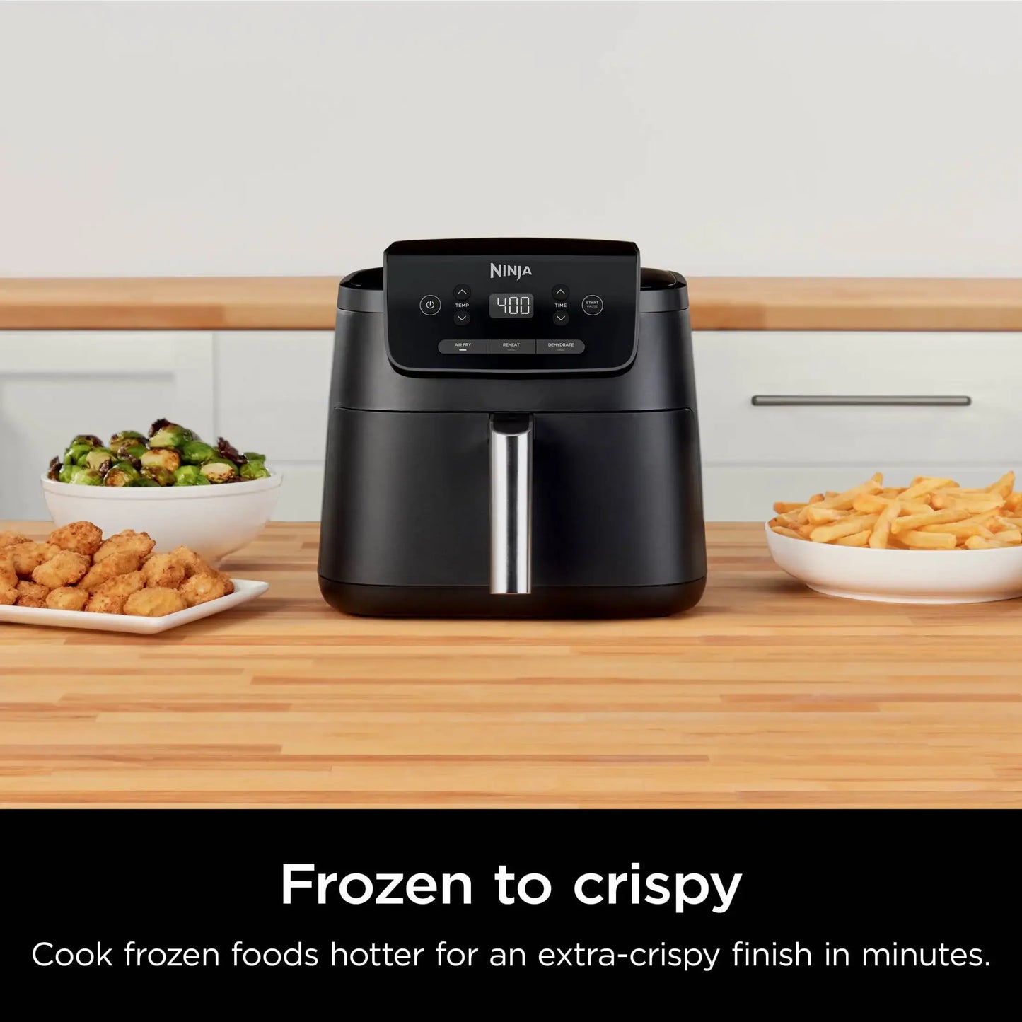 Ninja Air Fryer Pro XL5 4-in-1 with 5 QT Capacity, Air Fry, Roast, Reheat, Dehydrate, Air Crisp Technology with 400F for hot, 120 Volts, Nonstick Basket & Crisper Plate, Grey, 5 qt Air Fryer, Black - Automatic Shutoff FREE Shipping