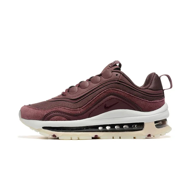 Nike Air Max 97 Futura Retro Fashion Air Cushion Anti-Slip Against Impact Men Women Running Shoes Sports Sneakers Green Free Shipping