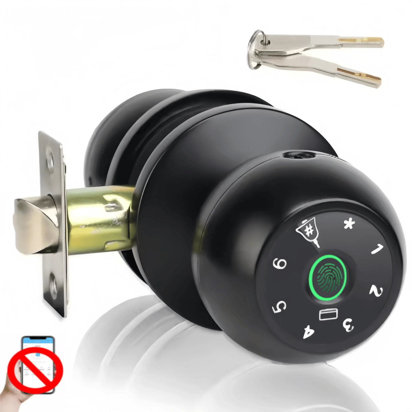 Tuya Smart Door lock Remote Control Smart Fingerprint Password IC Card Ball Lock Dead Bolt For Indoor Home Wooden Metal Door FREE Shipping