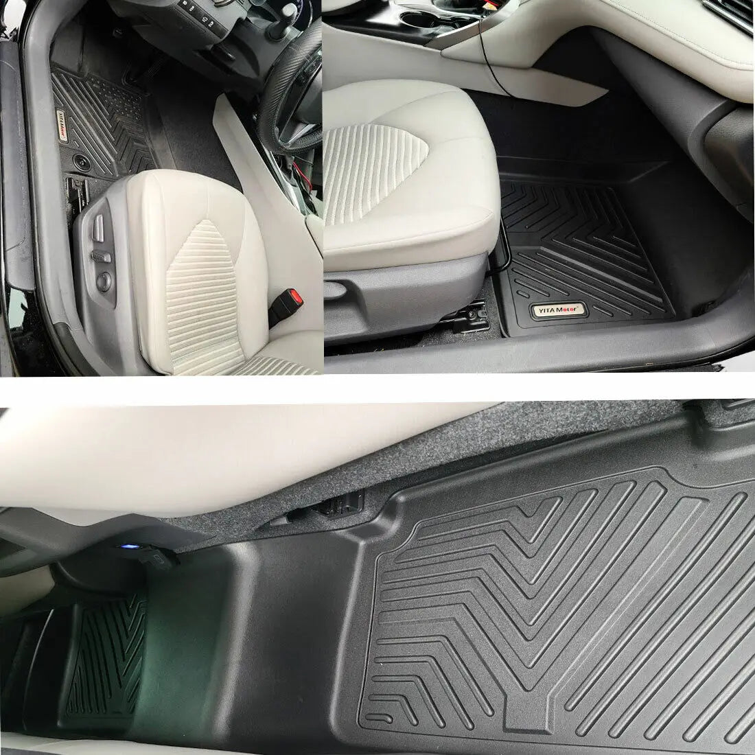 Civic All Weather 3D Floor Mats For 2012-2015 Honda 1st & 2nd Row Car TPE Liners