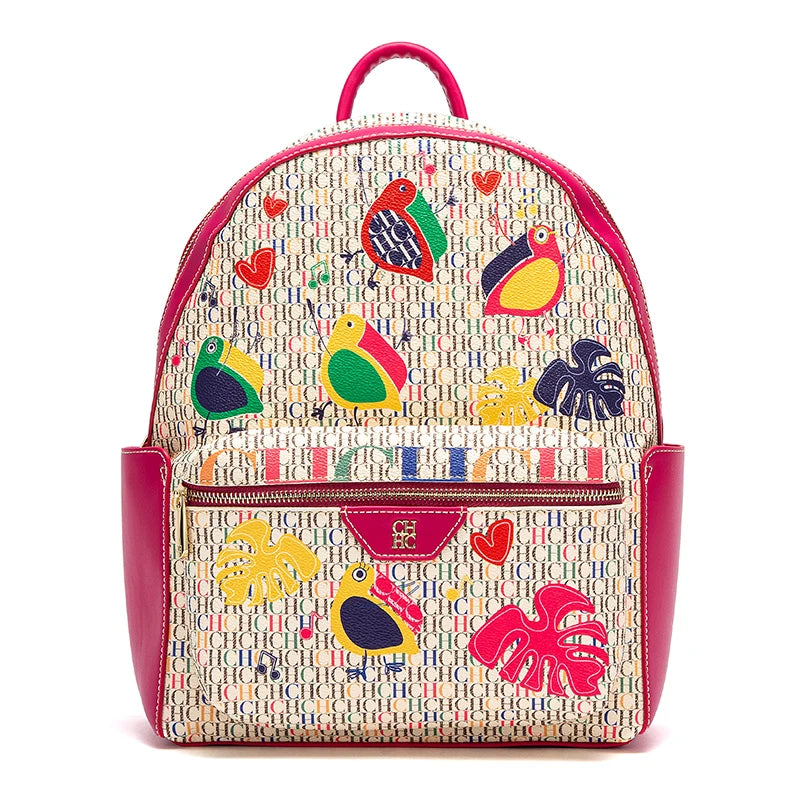 Backpack Carolina Herrera Shoulder Bag Large Capacity Internal Compartment Pocket Design Exquisite FREE SHIPPING