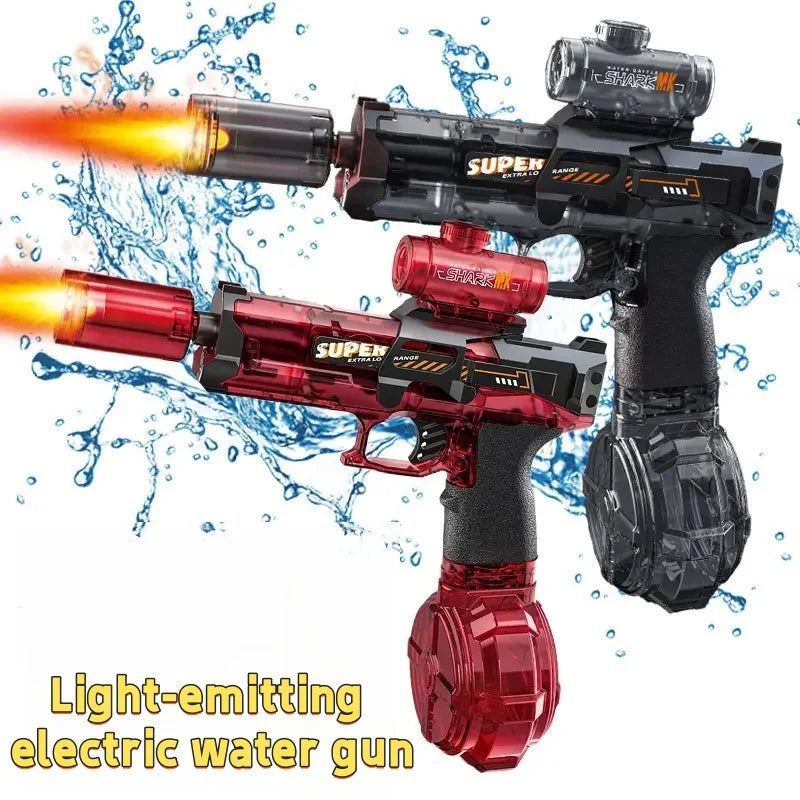 Led Light Emitting Electric Water Gun Toys Children Automatic Sensor Lights Water Pistol Summer Outdoor Beach Pool Toy for Kids FREE Shipping