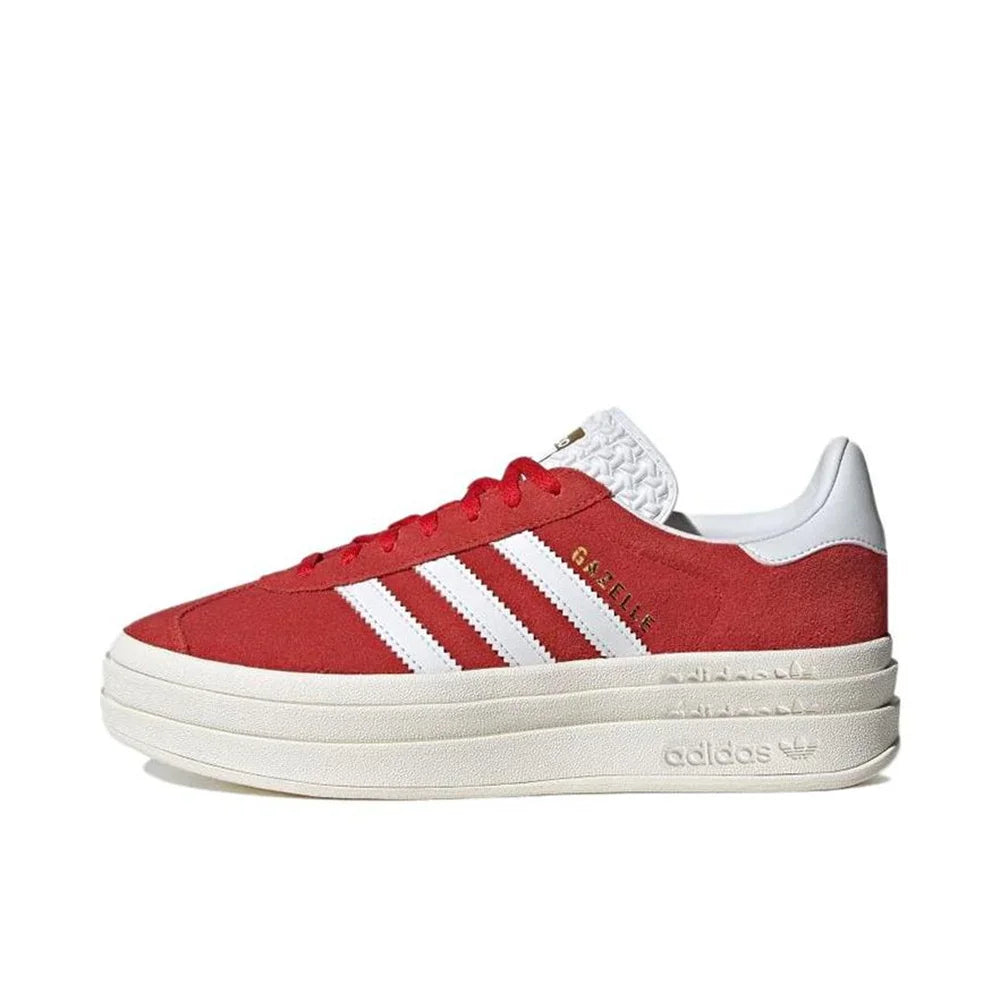 Adidas Originals Gazelle Bold Women Indigo White Fashion Classic Thick Platform Non-slip Height Increase Board Shoes Free Shipping