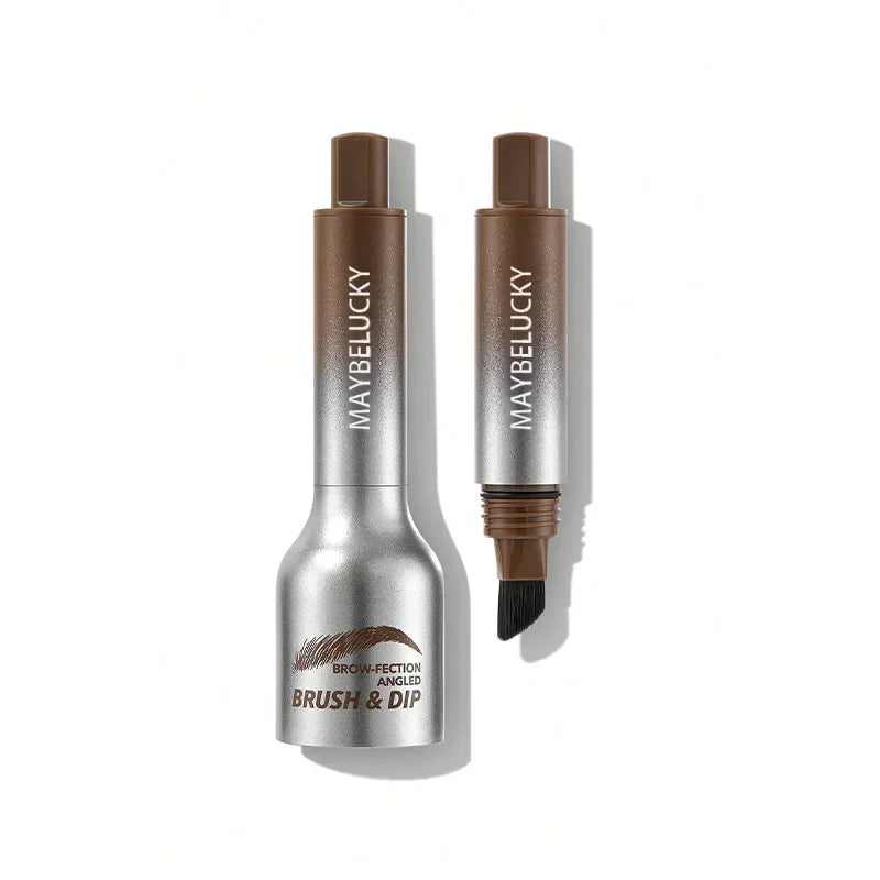 Hair-like Strokes Liquid Eyebrow With Large Brush Head,natural Hairline Press Type Eyebrows Dye Pen,anti Smudging Waterproof