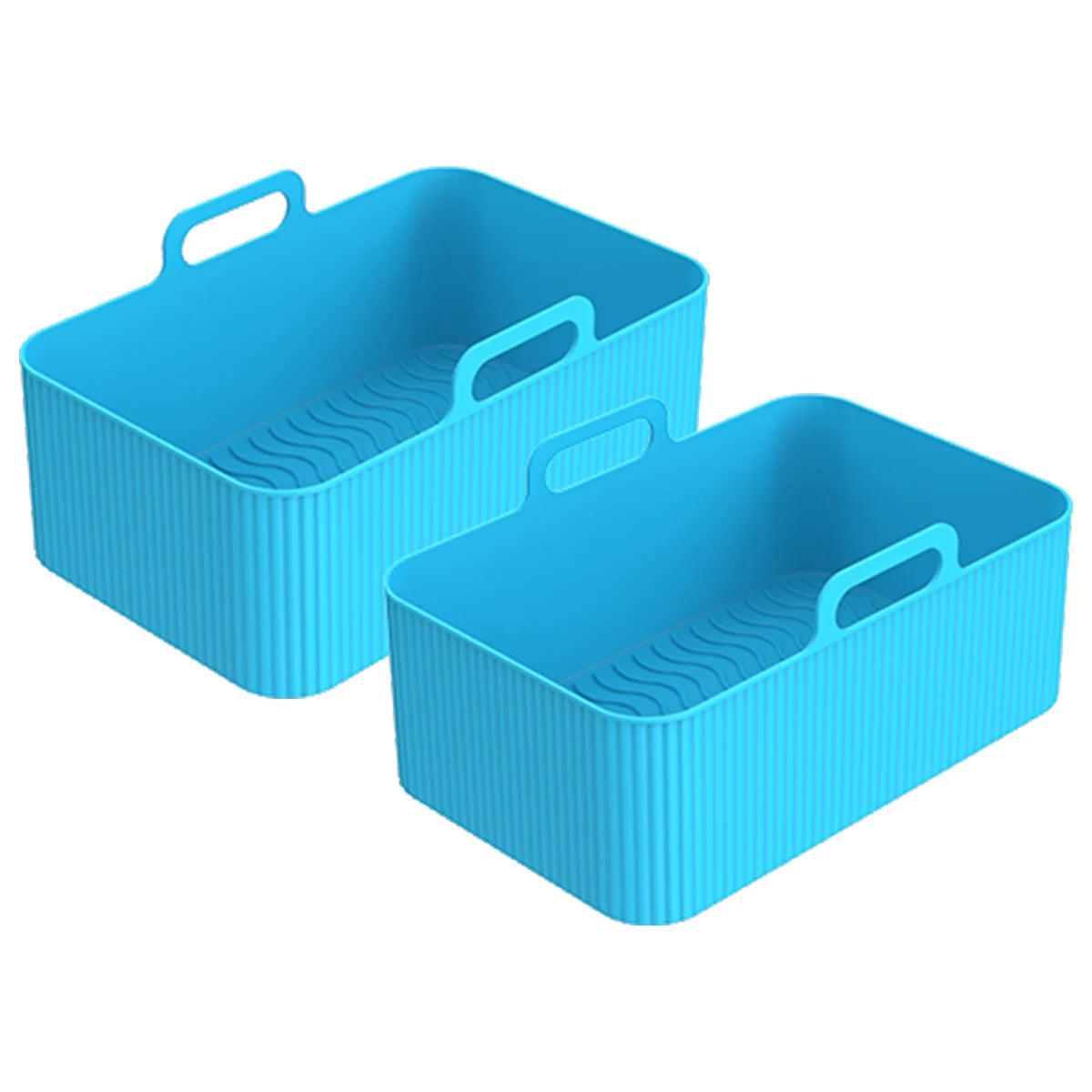 1/2PCS Reusable Air Fryer Silicone Tray Dish Dual 2 Basket Baking Pan Oven Pot Plate Liner Dual Air Fryer Accessories For Ninja FREE Shipping