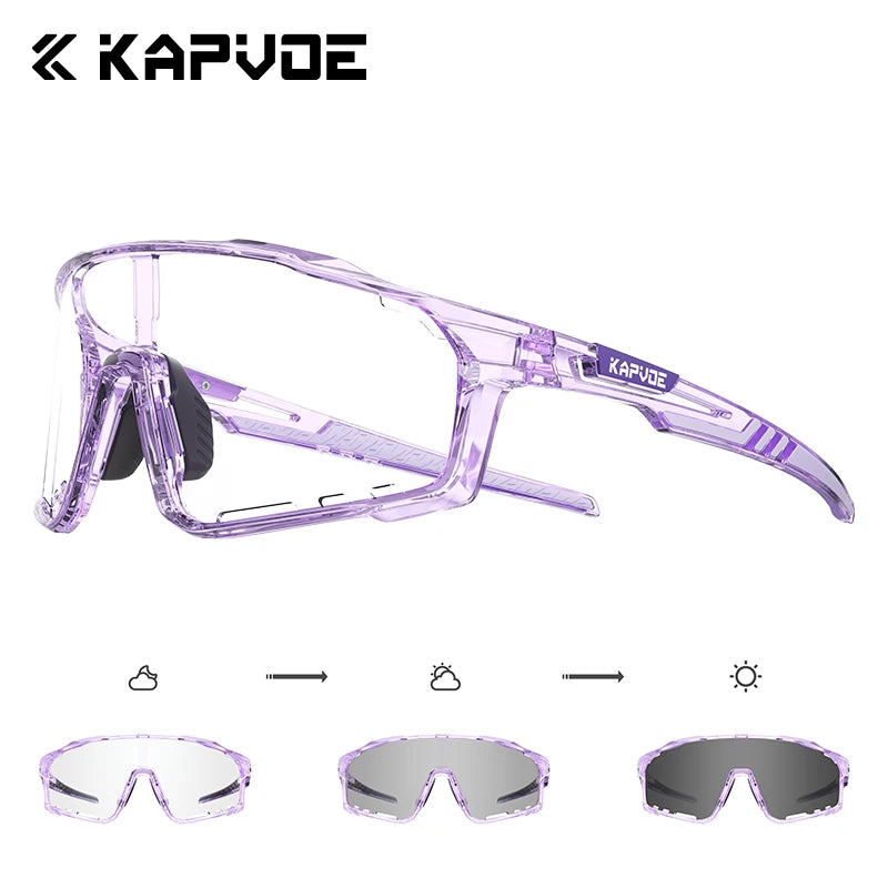 Kapvoe Fashion Cycling Glasses Sports Sunglasses Bicycle Men Women Bike Goggles Sports Eyewear Running Hiking Driving 2025 New FREE Shipping