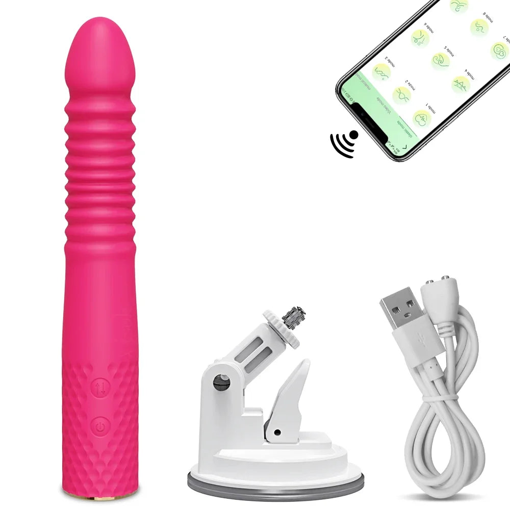 Automatic Thrusting Dildo Vibrator G Spot Clitoris Stimulation Anal Vaginal Massage Vibrating Sex Toy for Women Adult Goods FREE Shipping