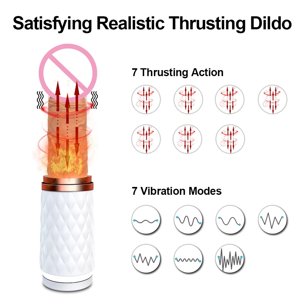Automatic Thrusting Dildo G spot Vibrator with Suction Cup Sex Toy for Women Adult Hand-Free Sex Fun Anal Vibrator for Orgasm FREE Shiiping