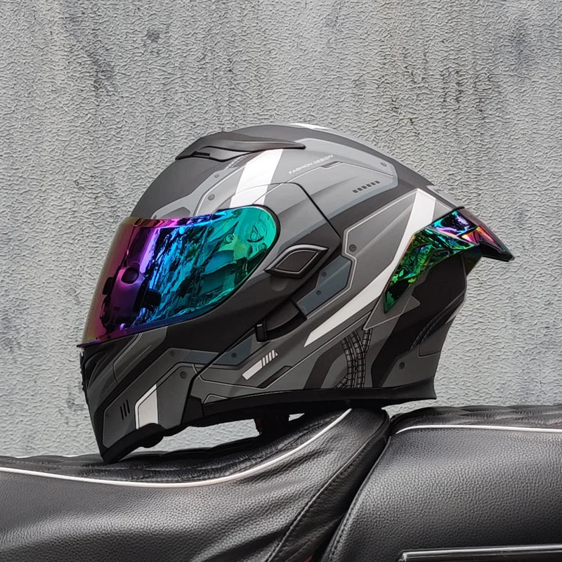 Motorcycle helmets Double Visors Modular Flip Up helmet DOT approved Full face casque moto racing Motocross helmet DOT