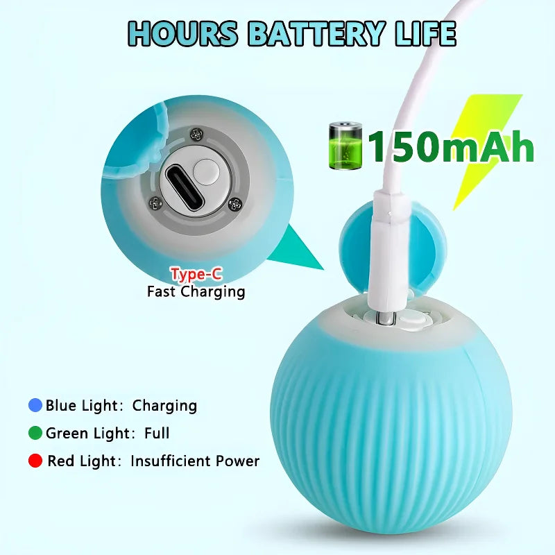 Cat Interactive Ball Smart Pet Cat Toys Indoor Automatic Rolling Magic Ball Electronic Interactive Cat Toy Cat Game Accessories FREE Shipping