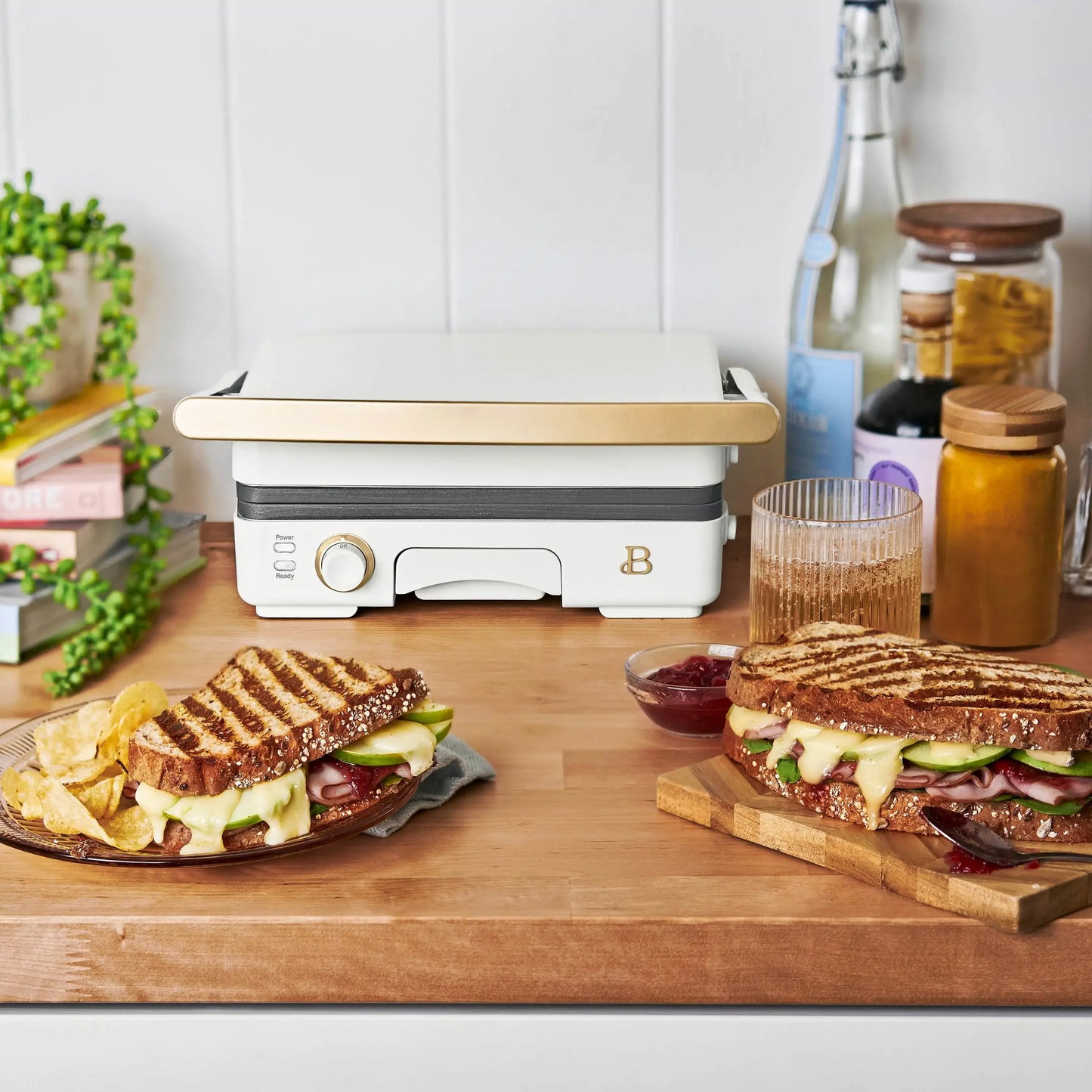 Beautiful By Drew Barrymore 2-in-1 Panini Press & Grill by (White Icing) 2-in-1 Panini Press & Grill FREE Shipping