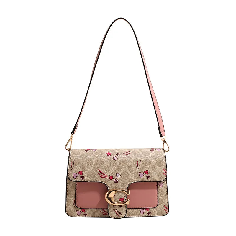 Crossbody Handbag SmallSquare Bag with Unique Sewing Line Printing Cover Type Versatile As Crossbody, Single Shoulder FREE Shipping