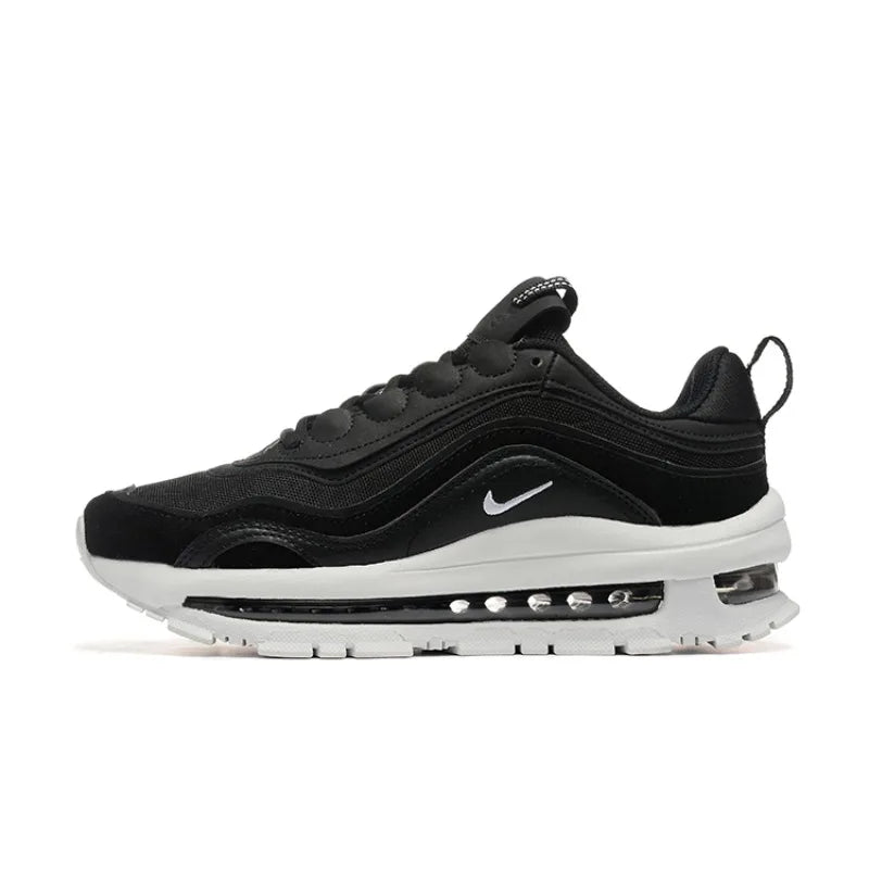 Nike Air Max 97 Futura Retro Fashion Air Cushion Anti-Slip Against Impact Men Women Running Shoes Sports Sneakers Green Free Shipping
