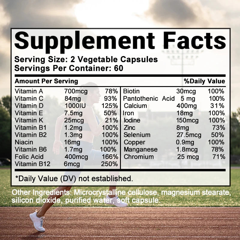 Multivitamin Mineral Supplement Antioxidant for Women, Improved Nutrient Absorption Heart Health Natural Energy Support Multivitamin FREE Shipping