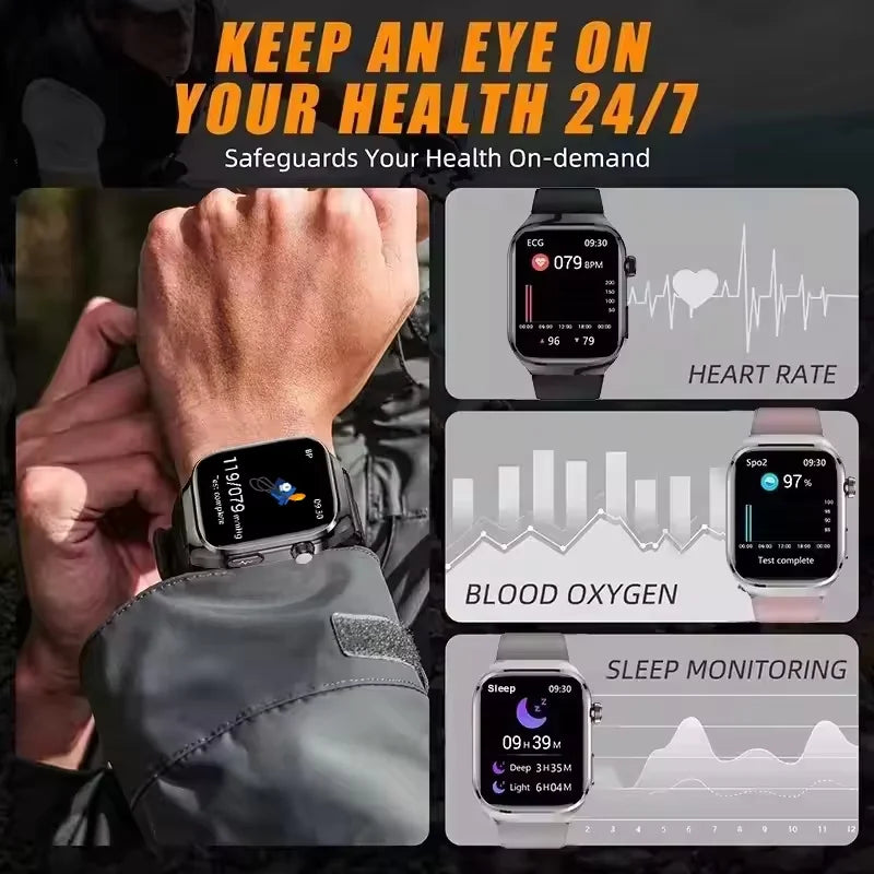 Micro Physical Examination Smart Watch For Men Uric Acid Body Fat Five Organ Health Watches Bluetooth Call SmartBracelet FREE Shipping