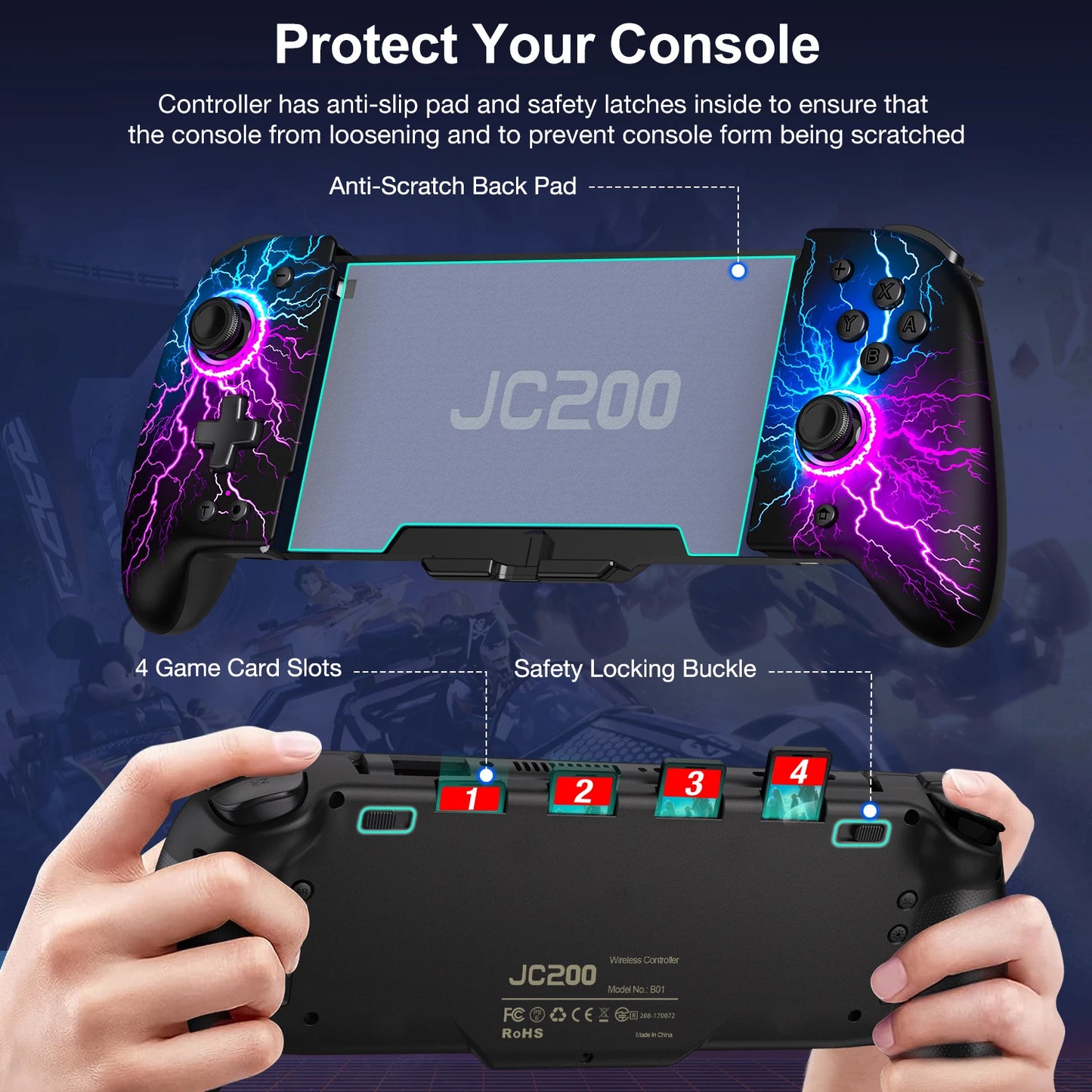 For Nintendo Switch/OLED Controller Hall Effect Wireless Switch Controller One-Piece Switch Joypad with 1000mAh Battery FREE Shipping