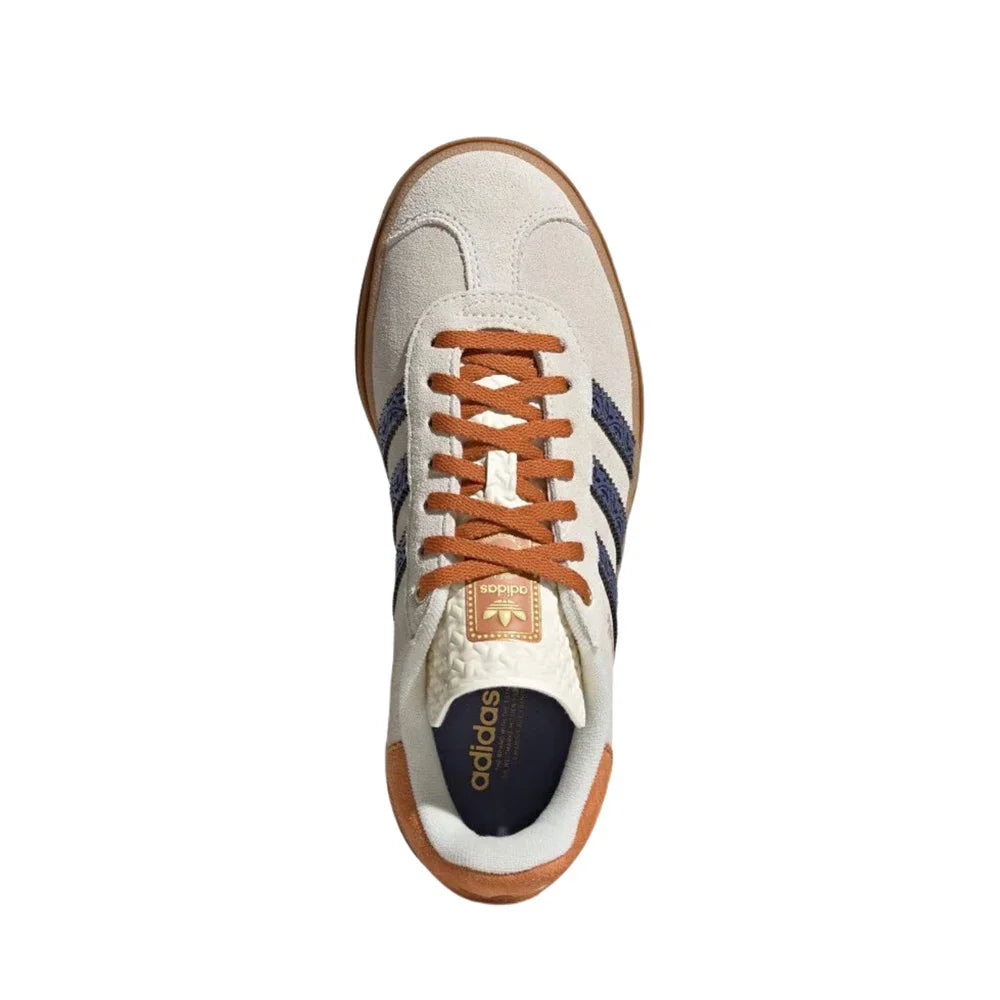 Adidas Originals Gazelle Bold Women Indigo White Fashion Classic Thick Platform Non-slip Height Increase Board Shoes Free Shipping