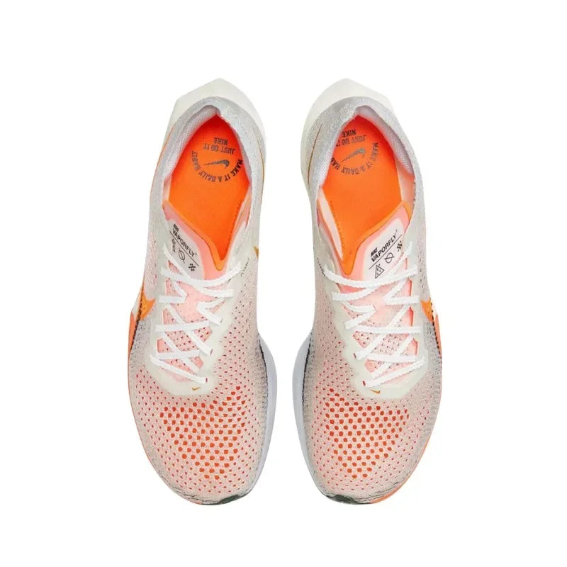 Nike ZoomX Vaporfly NEXT% 3 Yellowish White Classic Men Women Anti-slip Carbon Plate Cushioning Running Shoes FREE SHIPPING